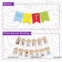 1st BIrthday Photo Bunting Kit