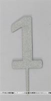 One Cake Topper (Silver)