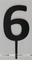 Six Cake Topper (Black)