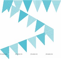 Blue Triangle bunting(10 ft )