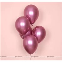 Rose Pink Chrome Balloons (Pack of 10)