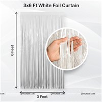 Gold and White Rosettes & Foil Curtain Kit