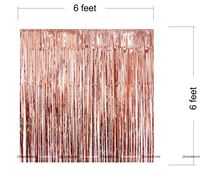 Rose Gold Foil Curtains 6ft x 6ft