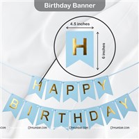 Foil Star Curtain & Banner Kit Blue (Pack of 31 pcs)
