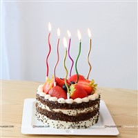 Multicolor Curly Candles (Metallic)