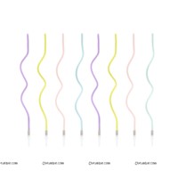 Pastel Curly Candles (Pack of 6 )
