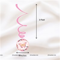Pink Paperfan Butterfly swrils kit