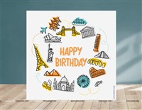 Around the World - Travel/Holiday Theme Backdrop