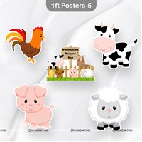 Farm Animal Foil and Poster Birthday Decor Kit