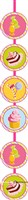 Candyland Theme paper Fan Kit 