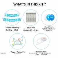 Baby Boy Cradle Ceremony Foil Kit ( Pack of 58 pcs)