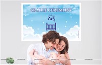 Cradle Ceremony Backdrop (Blue) 3 ft X 2 ft
