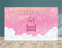Cradle Ceremony Backdrop (Pink) 4ft x 2ft