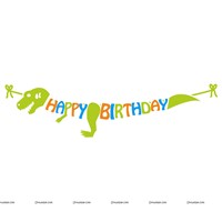 Dinosaur Birthday Letter Bunting Kit (Pack of 42 pcs)