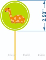 Dinosaur Theme Cake Topper 