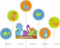 Dinosaur Theme Cake Topper 