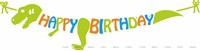 Dino Bones shaped Happy Birthday Bunting