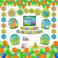 Dinosaur Theme Paper Fan kit 