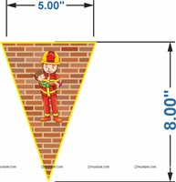 Fireman theme Flag Banner / Buntings