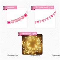 Half Birthday Pink Serial Lights Kit