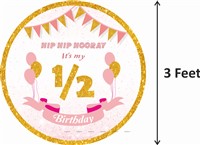 Half Birthday Backdrop ( Pink )