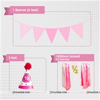 High Chair Decor for Girls Half Birthday