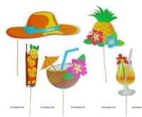 Hawaiian Party theme Photo Booth Props