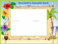 Hawaiian Party theme Photo Frame