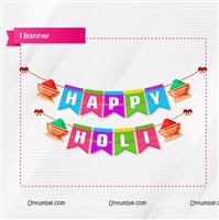 Happy Holi Colourful Banner