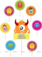 Monster Cake & cup cake topper