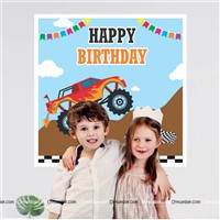 Monster Car Theme Backdrop 4 feet x 4 feet, Pack of 1