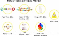 Music Theme Paper Fans Kit 