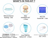 Baby Boy Welcome Home Foil Decor Kit Blue (Pack of 45 pcs)