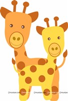 Giraffe couple