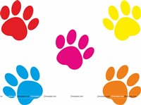 Paw shaped Posters (Pack of 5)