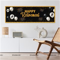 Happy Retirement banner - Black