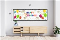Happy Retirement Long Banner Multicolour