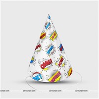 White Super Hero Hats