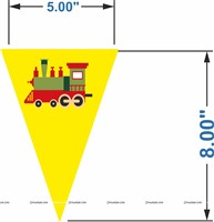 Train Theme Triangle Bunting (8 ft)