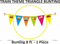 Train Theme Triangle Bunting (8 ft)