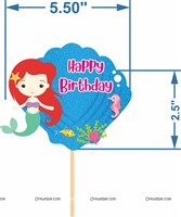 Underwater Theme Cup Cake Toppers