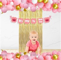 Pink Half Birthday Foil Kit (Pack of 53 pcs)