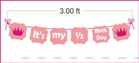 Pink Half Birthday Foil Kit (Pack of 53 pcs)