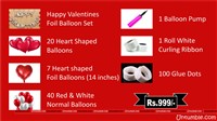 Valentine Balloon Decor Mega Kit (Pack of 85 pcs)