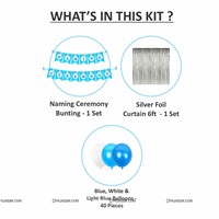 Baby Boy Cradle Ceremony Foil Kit ( Pack of 42 pcs)