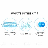 Baby Boy Cradle Ceremony swirls Kit ( Pack of 51 pcs)