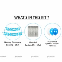 Baby Boy Naming Ceremony Foil Kit ( Pack of 42 pcs)