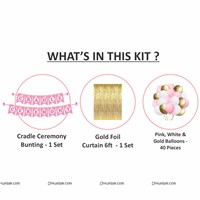 Baby Girl Cradle Ceremony Foil Kit ( Pack of 42 pcs)