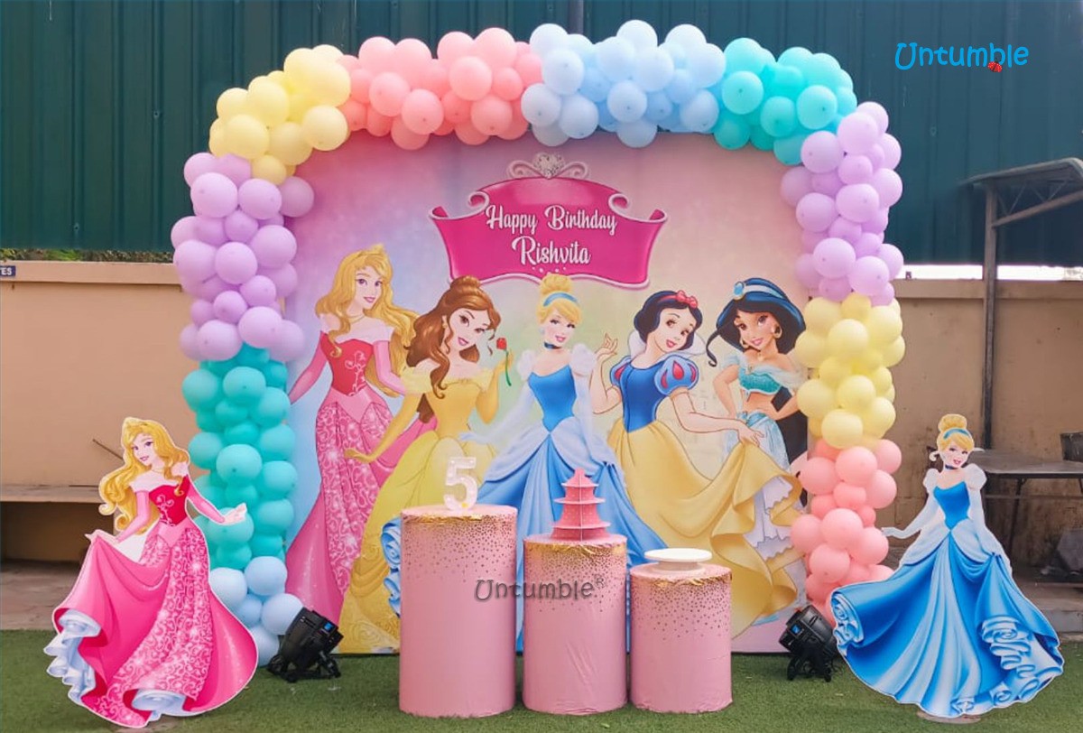 Princess theme birthday decor