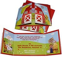 Book type invitation